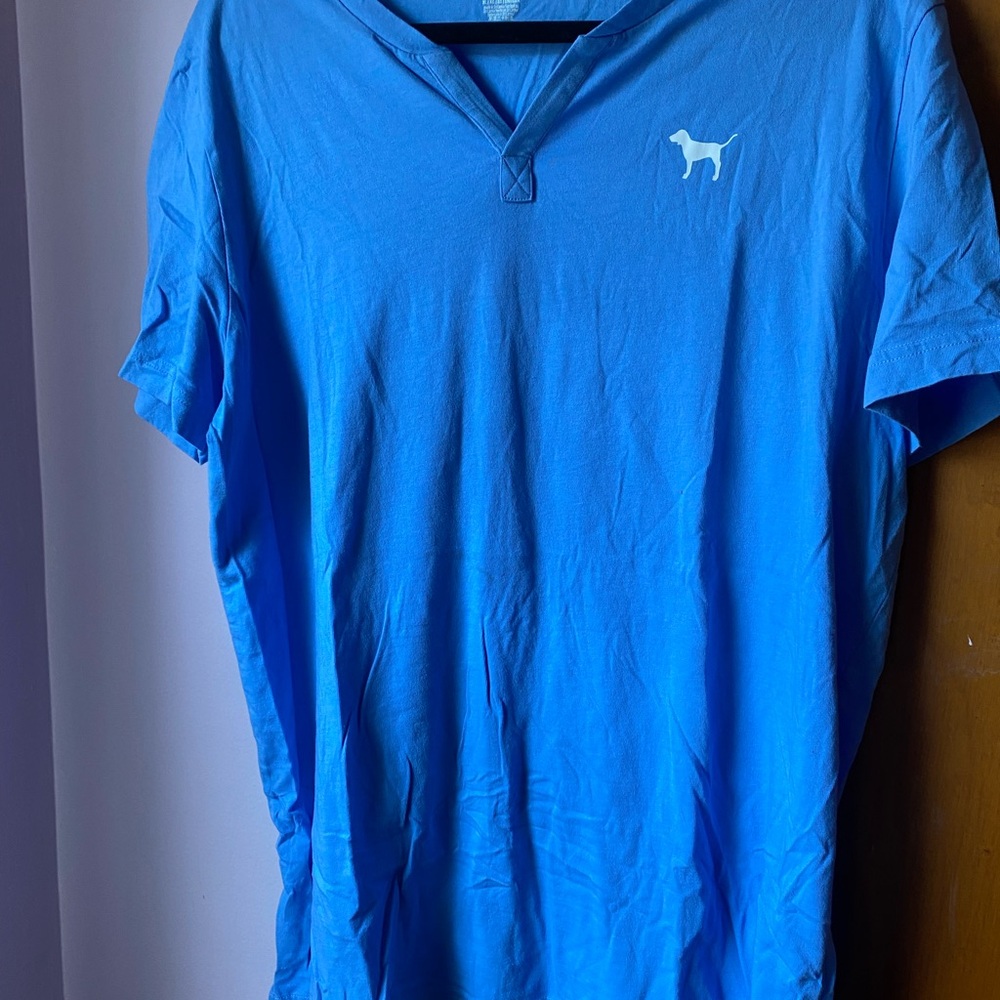 PINK basic blue tee *NEVER WORN*